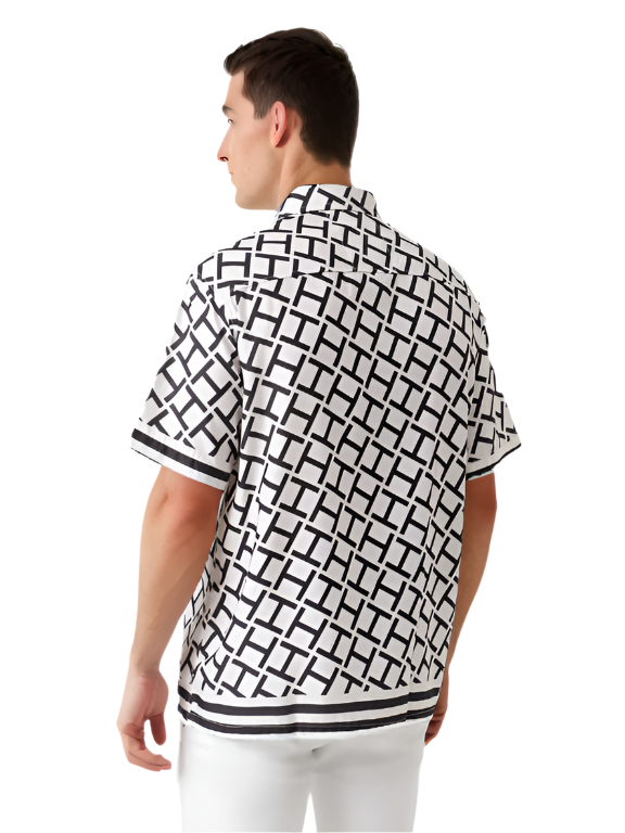 Black & White Printed Shirt