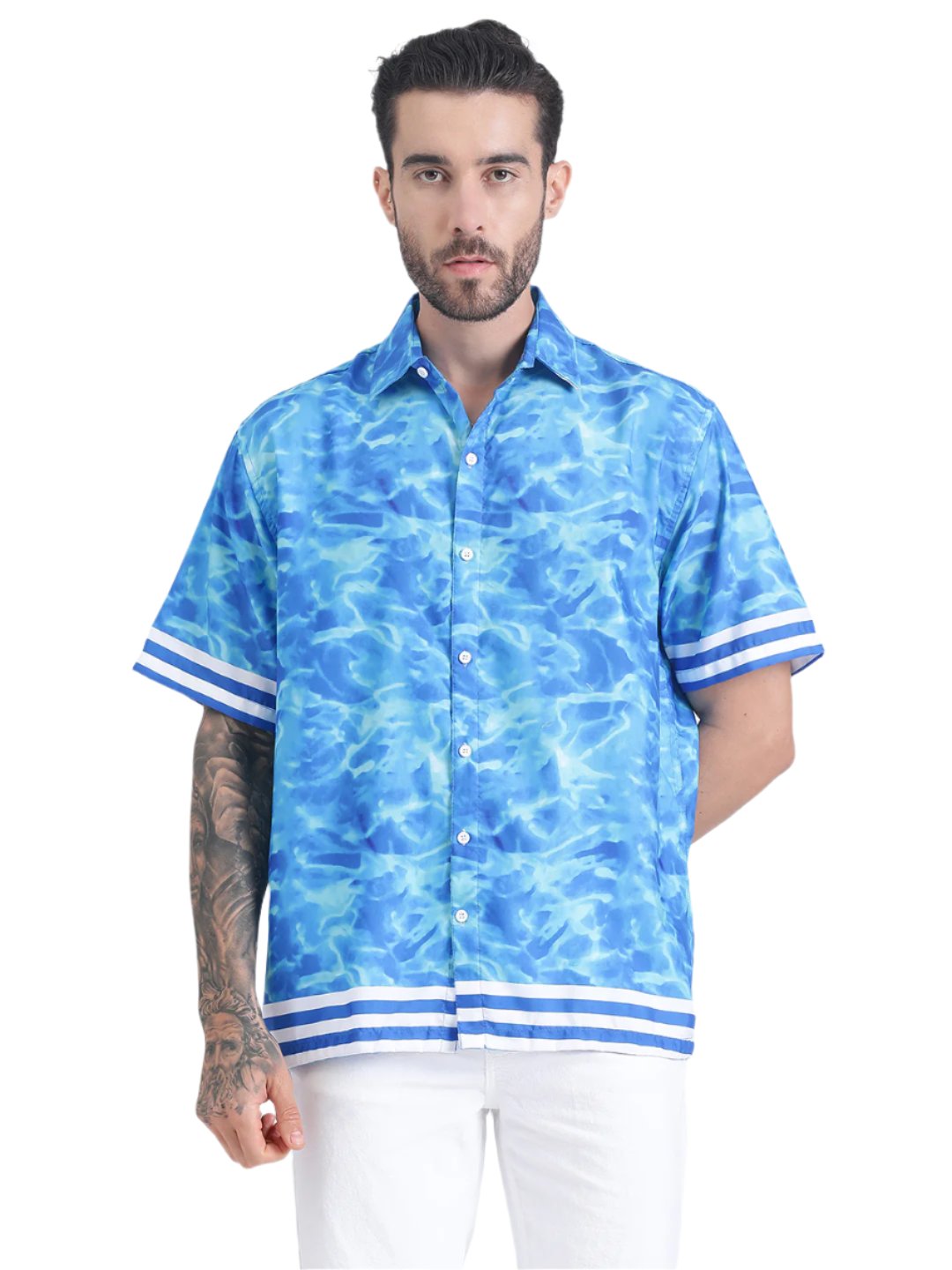 Tie Dye Blue Printed Shirt