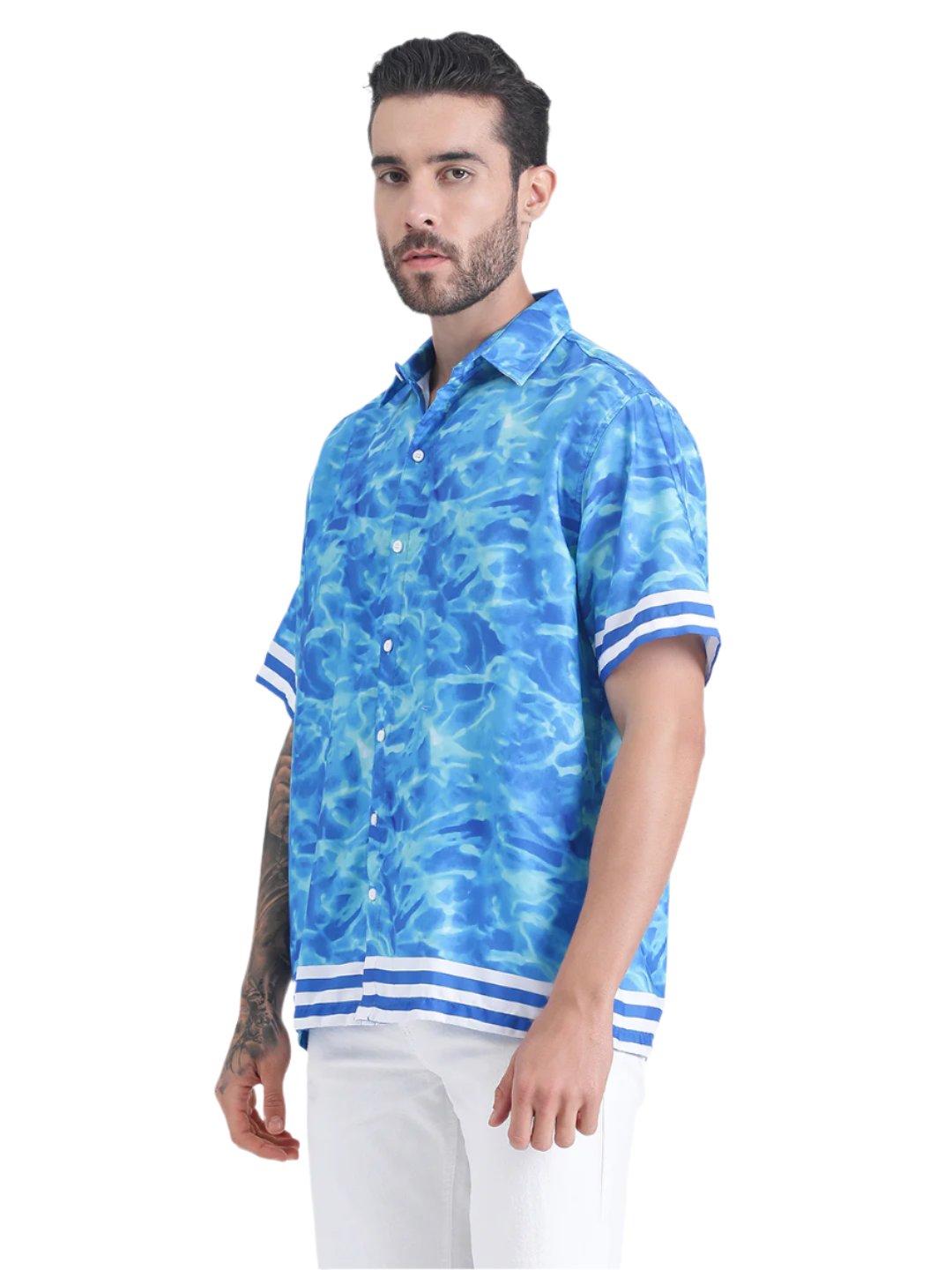Tie Dye Blue Printed Shirt