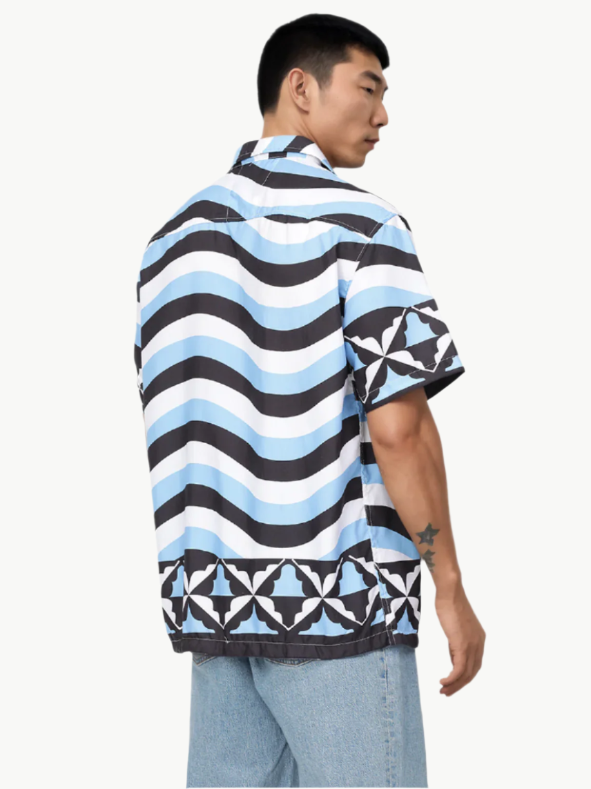 Blue Stripe Printed Shirt