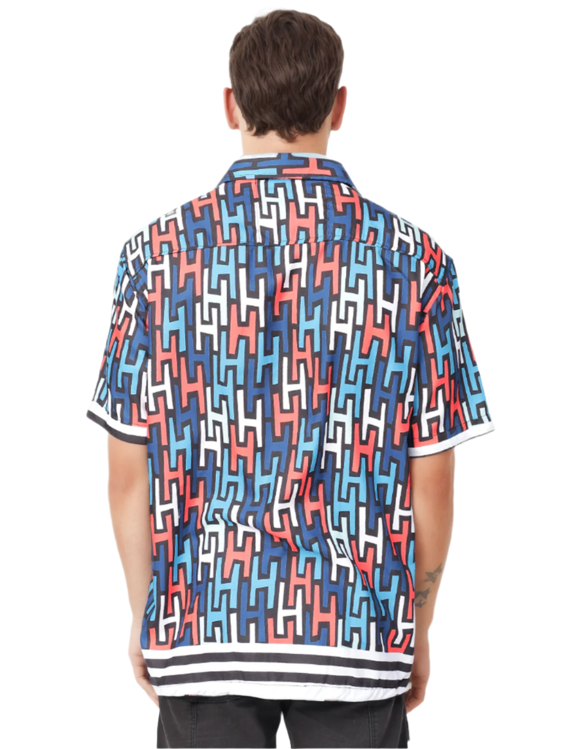 Print Blue color Half Sleeve Relaxed Shirt
