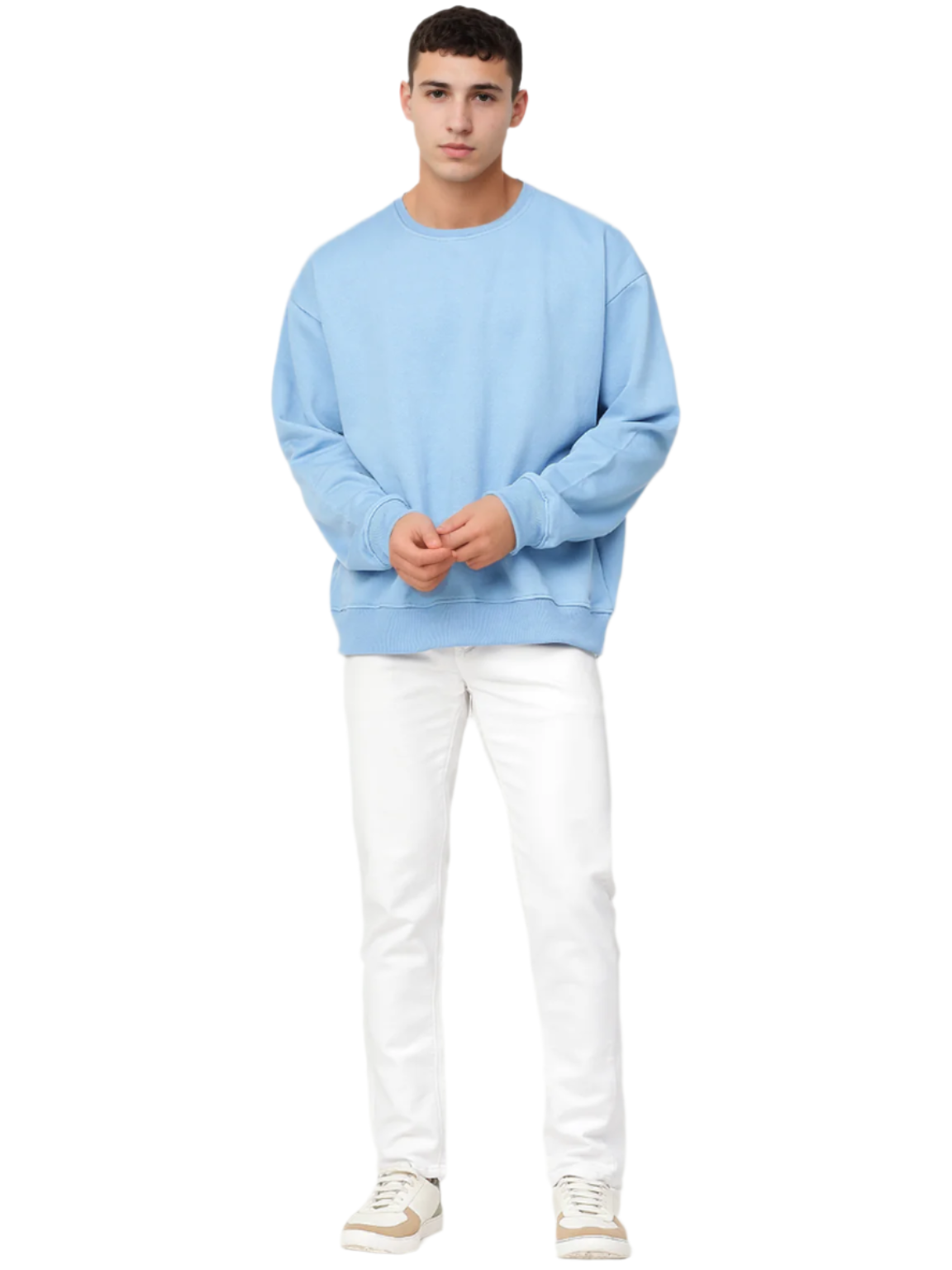 Blue Knitted Full Sleeve Sweatshirt