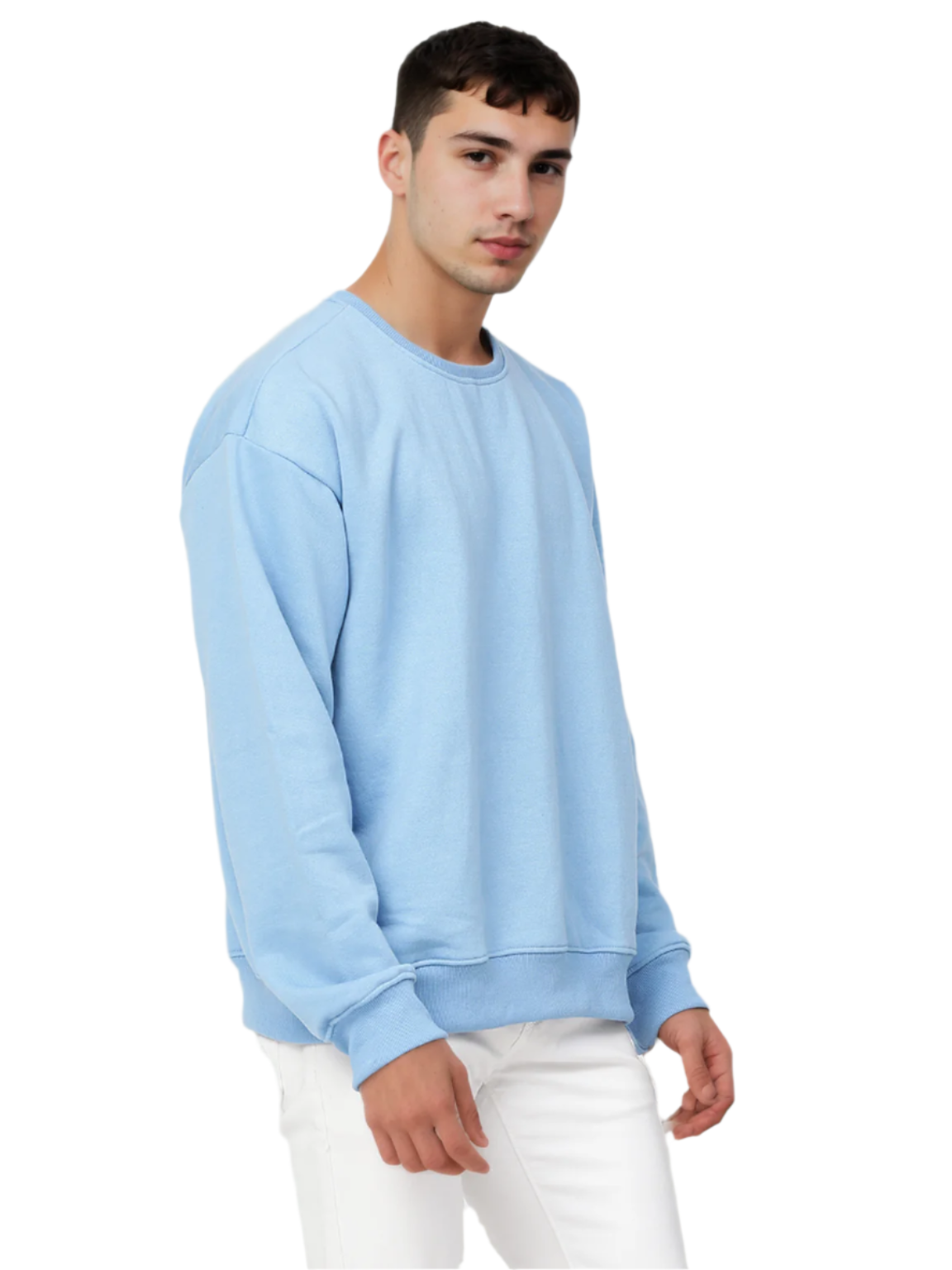 Blue Knitted Full Sleeve Sweatshirt