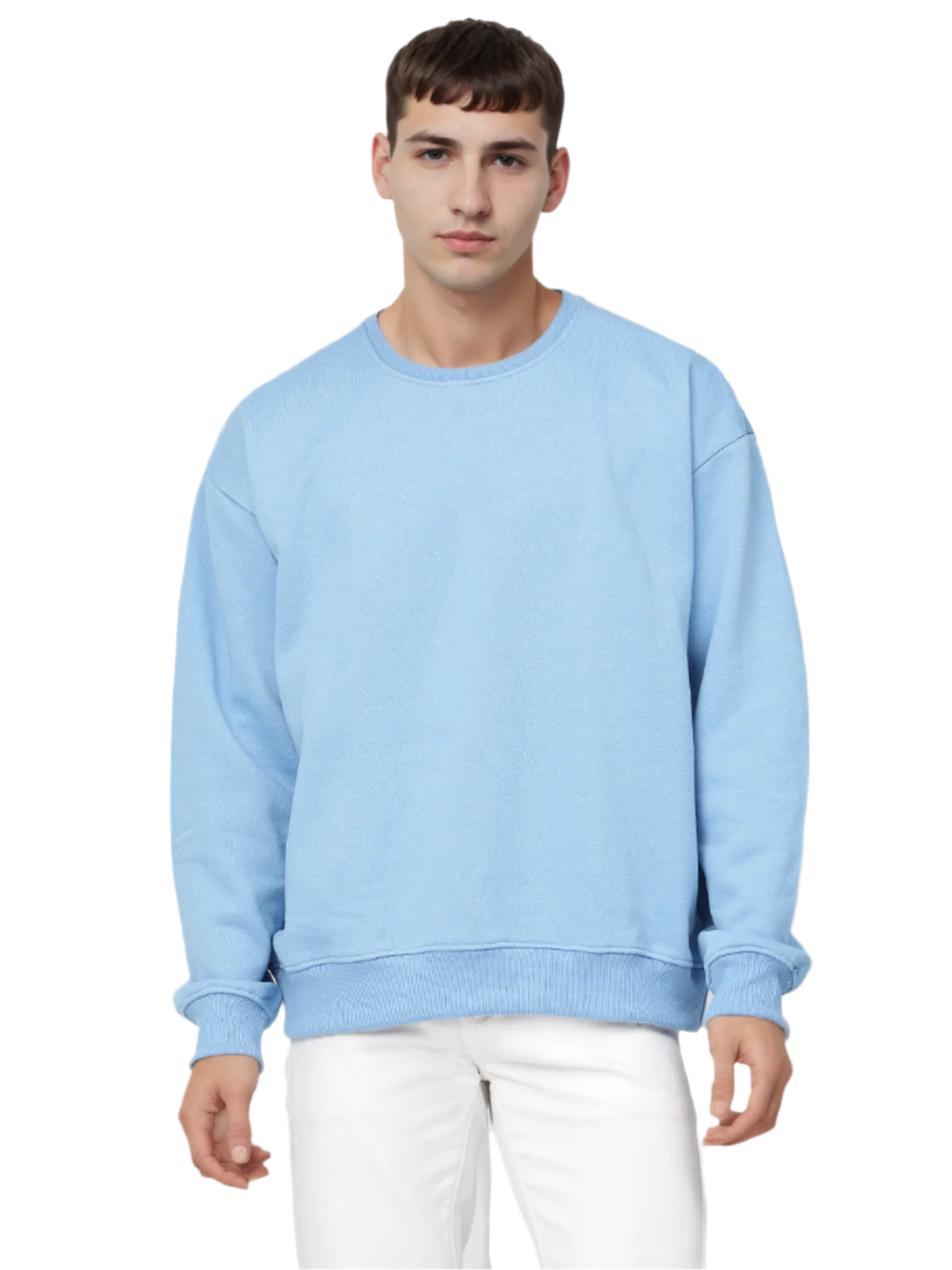 Blue Knitted Full Sleeve Sweatshirt