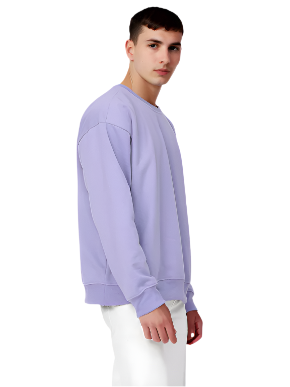 Lavender Knitted Full Sleevs Sweatshirt