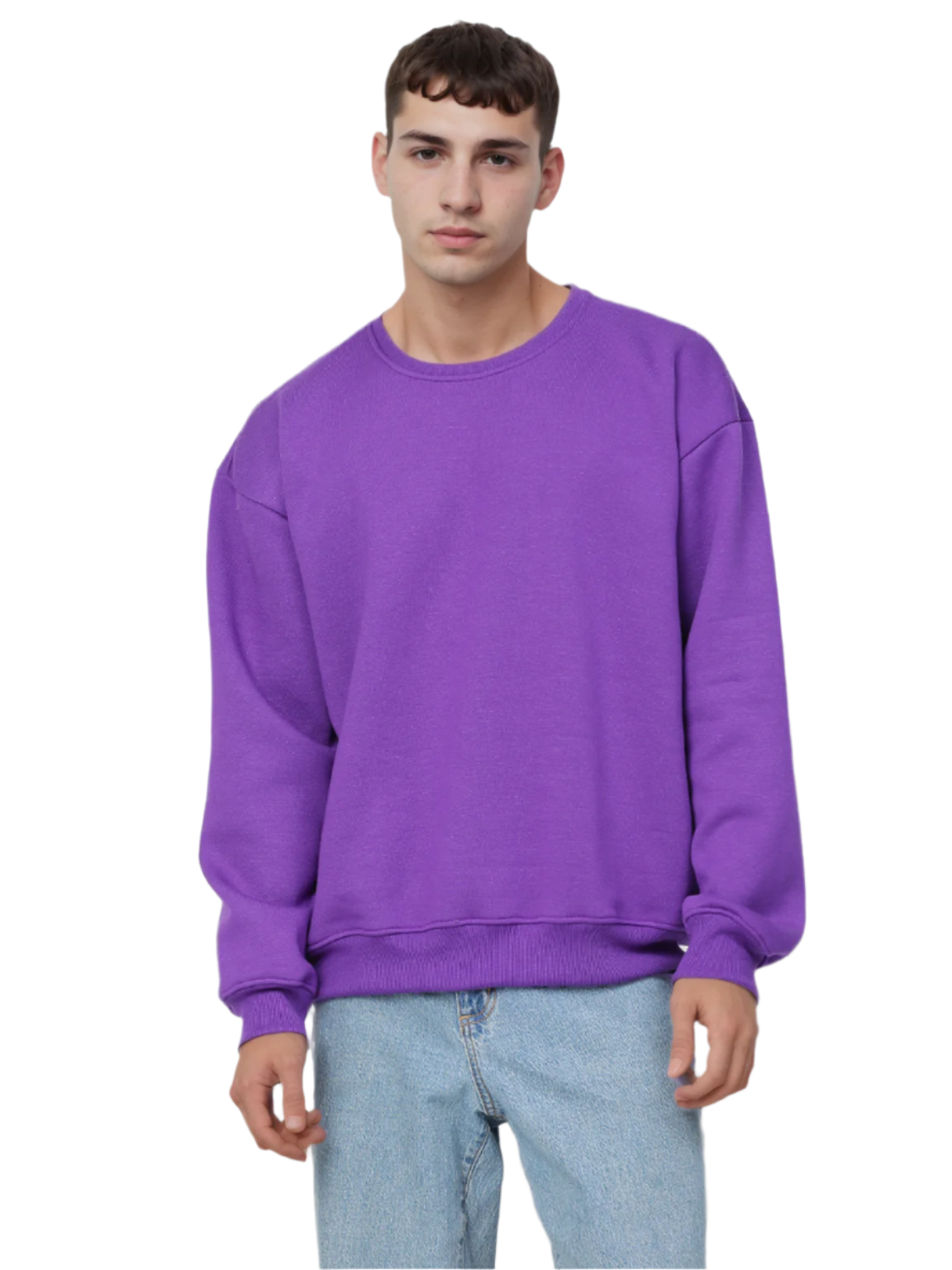 Purple Knitted Full Sleevs Sweatshirt