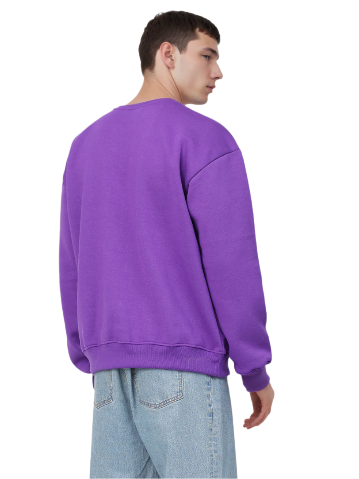 Purple Knitted Full Sleevs Sweatshirt