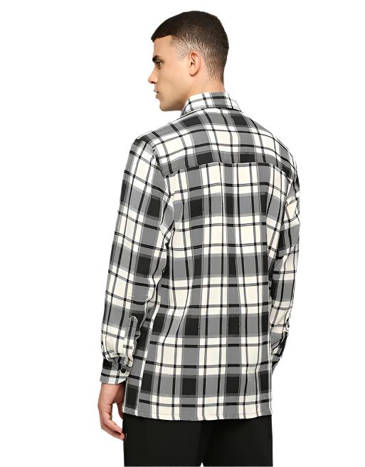 Cream and Black Overwear Shirt