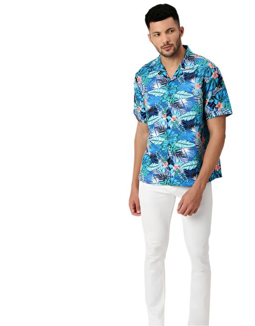 Blue Half Sleeve Shirt