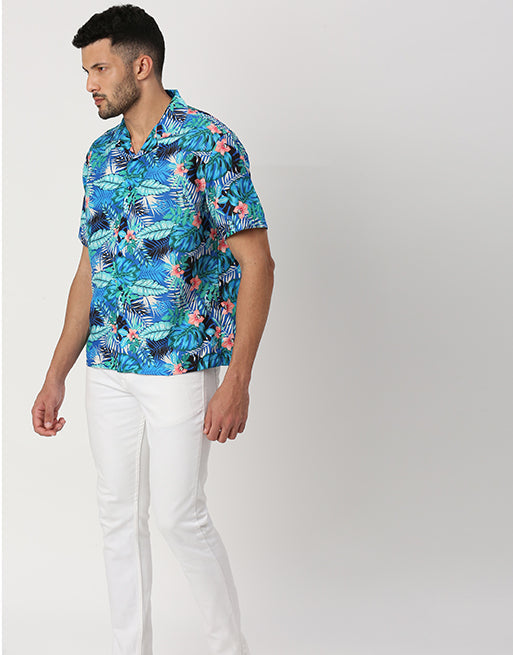 Blue Half Sleeve Shirt