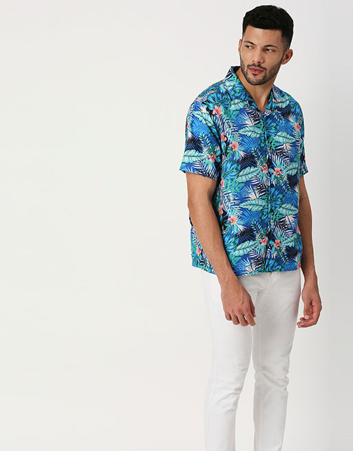 Blue Half Sleeve Shirt