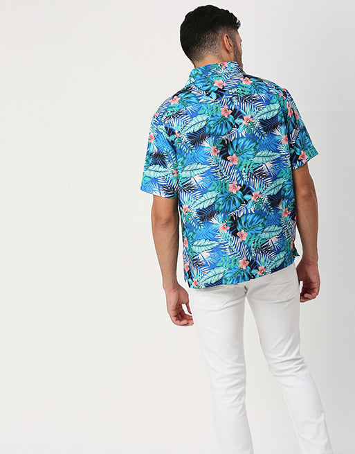 Blue Half Sleeve Shirt