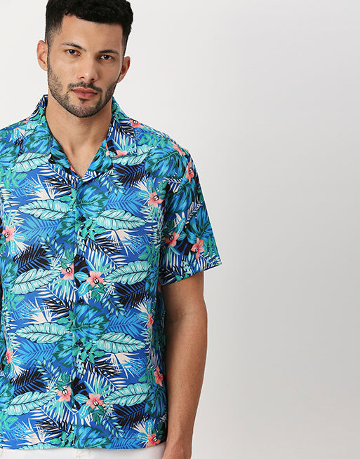 Blue Half Sleeve Shirt